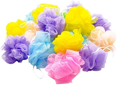 20 adet Lif Kabağı Mini Duş Sünger Peeling Puf Banyo Örgü Puf Lot Toplu Çeşitli Renkler Duş Topu Bebek Duş için