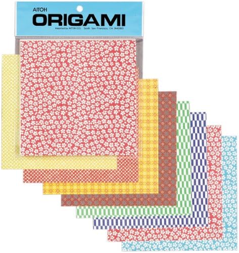 Aitoh Kimono ve Halk Sanatı Origami Kağıdı, 5,875 x 5,875 inç, 20'li Paket