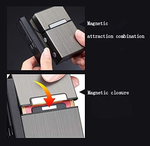 USB Çakmaklı Sigara Kutusu 2'si 1 arada 20 adet Normal Kral Boy Sigara için iyi Tüm Paket Sigaralar için Ayrılabilir