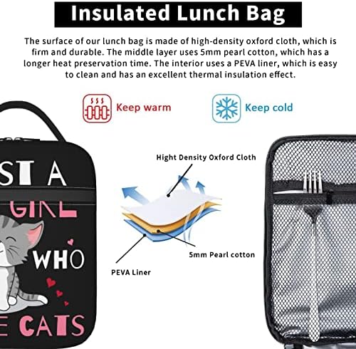 Kaeddı sevimli kedi öğle yemeği çantası büyük kapasiteli ısı yalıtımlı öğle yemeği kutusu sızdırmaz dayanıklı taşınabilir