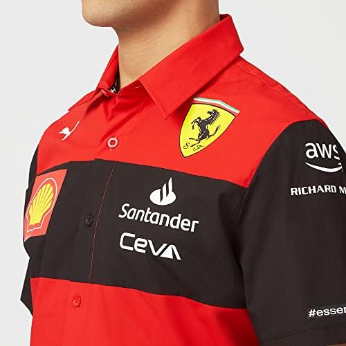 Ferrari Scuderia Resmi Formula 1 Ürünü-2022 Takım Forması-Kırmızı-Beden