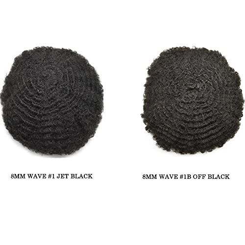 Siyah Erkekler için Afro dalga Saç Üniteleri Siyah erkekler için tüm poli enjekte peruk insan saçı değiştirme sistemi