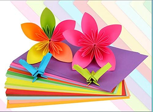 100 Yaprak A4 10 Renkli Origami Kağıt El Yapımı Katlanır Kağıt Dikdörtgen El Sanatları Çift Taraflı Renkli Kağıt Çocuklar