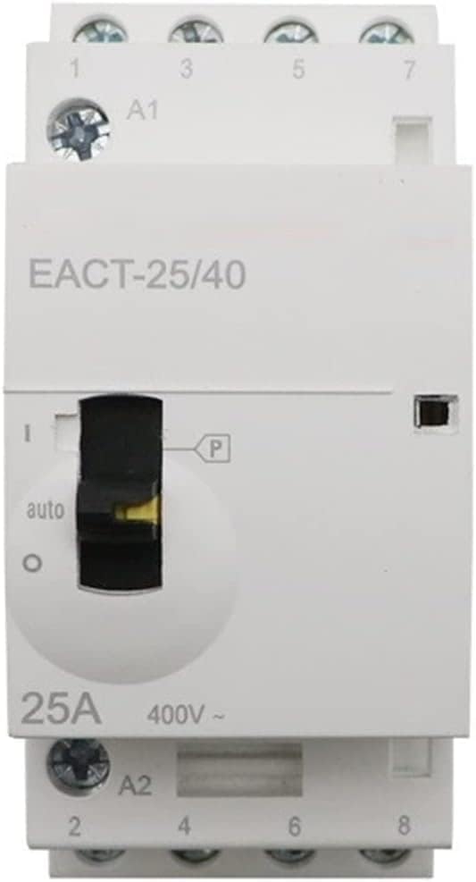 Güç Kontaktörü 4p 16a 25a AC 220V 230V 50 / 60Hz Din Raylı Ev AC Modüler Kontaktörler Manuel Kontrol Kolu Anahtarı