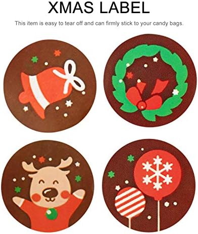 TOYANDONA Santa Çıkartmaları 2 Rulo Noel etiket çıkartmaları Sızdırmazlık Etiketleri Dekoratif Çıkartmalar İyilik