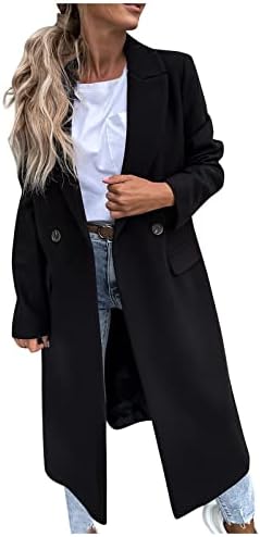 Kış Düğme Ceket Kadın İş Rahat Uzun Kollu kılıf ceket Kalın romantik Tunik Gömme Katı