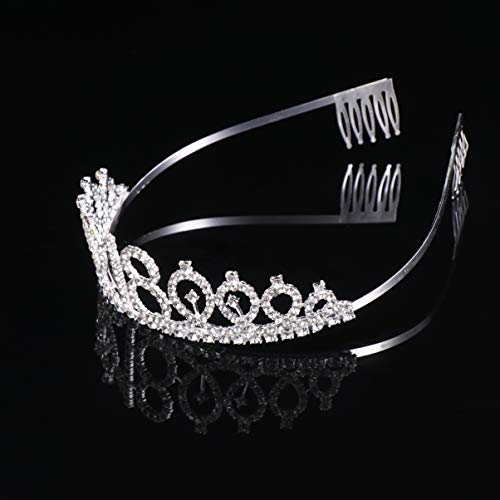 Beaupretty 18th Doğum Günü Kristal yapay elmas taç Prenses Tiara Kafa Bandı Saç Tarak ile Doğum Günü Partisi Düğün