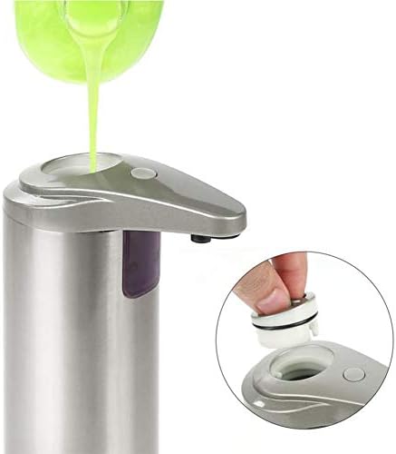 Otomatik Sabunluk Paslanmaz Çelik, 280 ml Fotoselli Dezenfektanı Dispensador Mutfak Banyo için, Sıvı Sabunluk