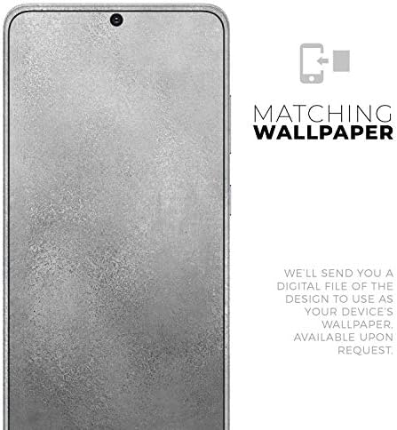 Tasarım Skinz Sıkıntılı Gümüş Doku v11 Koruyucu Vinil Çıkartması Wrap Cilt Kapak Samsung Galaxy S20 ile uyumlu (Ekran