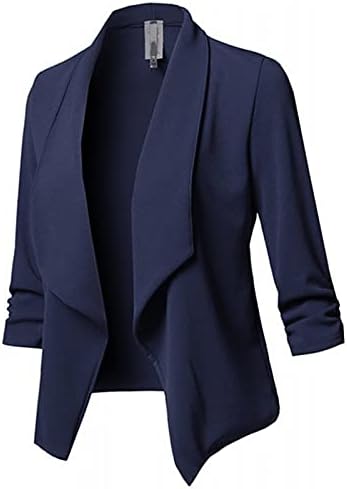 JXQCWY kadın Kırpılmış Blazers Hafif Çalışma Ofisi Blazers Ceketler Dantelli Kollu Açık Ön Hırka Giyim