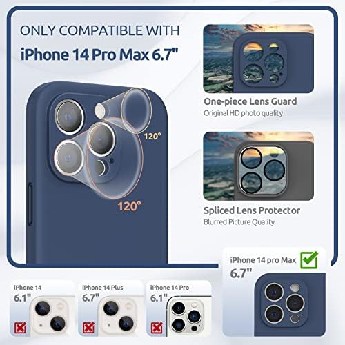MagSafe ile iPhone 14 Pro Max için Tasarlanmış pcgaga Manyetik Silikon Kılıf, 2 Temperli Cam Ekran Koruyucu( 1 Gizlilik