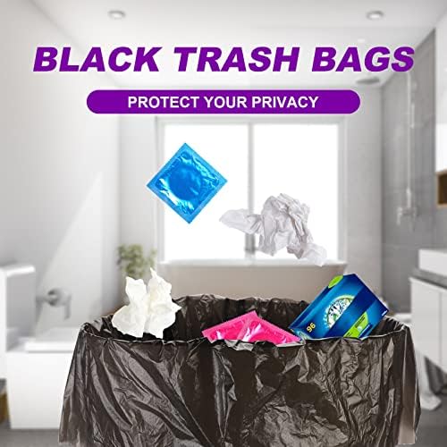 Siyah Küçük çöp torbaları Gizliliğinizi Korumak, Ryobyo Ultra Kalın 4 Galon çöp torbası, Kokusuz Küçük çöp torbaları