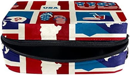 Makyaj çantası, Seyahat Makyaj Kozmetik Çantası Kadın Erkek, Amerikan Bağımsızlık Günü