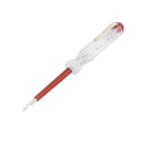 X-DREE Kırmızı Temizle Kolu Oluklu Flathead Bit Gerilim Test Cihazı Electroprobe AC 100-500 V(Elettrosonda di tensione