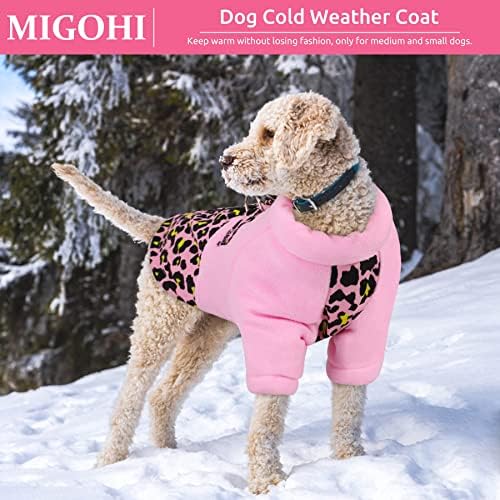 Kış için MIGOHI Köpek Polar Yelek, Tasma için D Halkalı Sıcak Köpek Kaban Kazak, Küçük Orta Köpekler için Fermuarlı