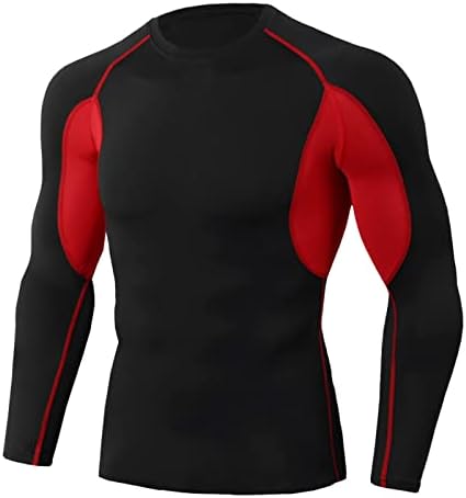 GDJGTA erkek Spor Nefes Uzun Kollu İç Çamaşırı Üst Kış Topstight Uydurma Katmanlı Spor Erkek T Shirt