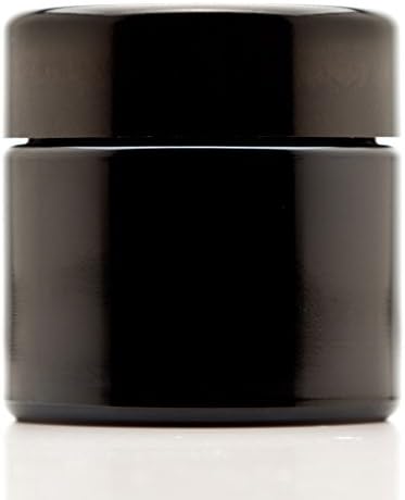 Sonsuzluk Kavanozları 100 ml (3.3 oz) Siyah Ultraviyole Doldurulabilir Boş Cam Vidalı Kavanoz 3'lü Paket