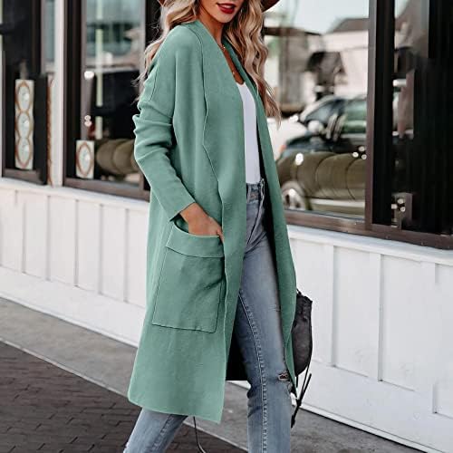 JXQCWY Bayan Çentik Yaka Pamuk Karışımı Ceket Kış Tek Göğüslü Orta Uzun Trençkot Bezelye Ceket Palto Cepler ile