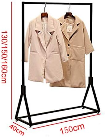 Demir Giysi Asılı Ekran Zemin Hazır Giyim Rayı, Güçlü, Pas, Aşınma / Siyah / 150 cm