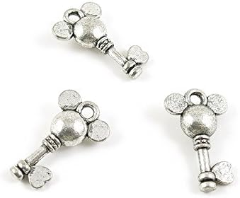 420x Antik Gümüş moda takı Yapımı Takılar 13552 Mickey Anahtar Toptan Malzemeleri Kolye Zanaat DIY Vintage Alaşımları