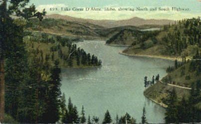Coeur d'alene Gölü, Idaho Kartpostalı