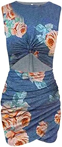 Fragarn Sevimli Plaj Kıyafetleri Kadınlar için, kadın Seksi Slim Fit Kolsuz Kırpılmış Göbek Çizgili Mini Elbise