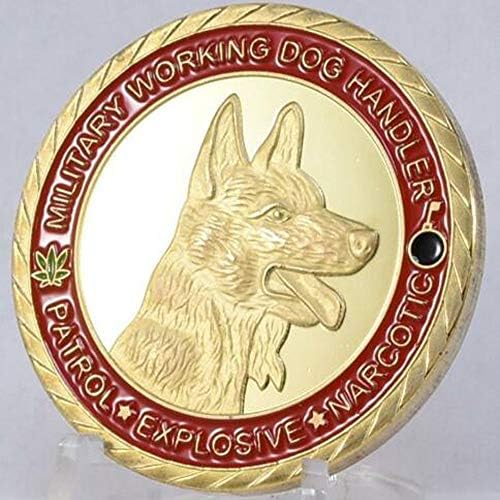 ABD Askeri K-9 Çalışan Köpek İşleyicisi Mücadelesi Coin