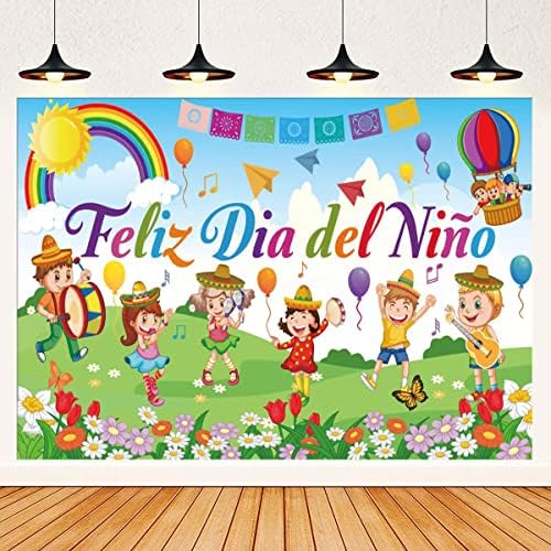 Dia Del Niño Feliz Dia Del Niño Afiş Zemin Meksika çocuk Günü Zemin Çocuklar için Çocuk Parti Dekorasyon, 71x43 inç