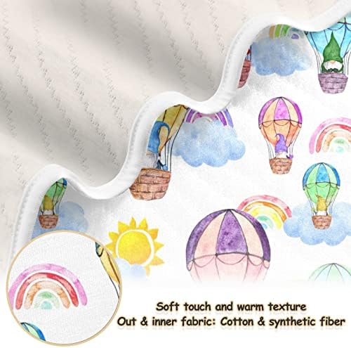 Kundak Battaniyesi Cüceler Bebekler için Sıcak Hava Balonları pamuklu battaniye, Battaniye Alma, Beşik için Hafif
