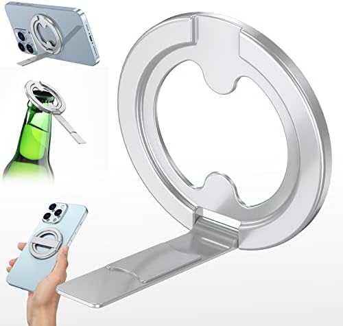 Şişe Açacağı Braketi için Joytra, iPhone 12/13/14 Serisi için Uyumlu Manyetik Metal Telefon Kickstand, Manyetik ve
