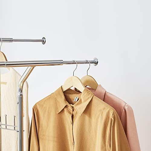 Tajsoon Elbise Askısı, Ağır Hizmet Tipi Elbise Askısı, Uzatılabilir Standart Çift Çubuklu Elbise Askısı, Ticari Giyim