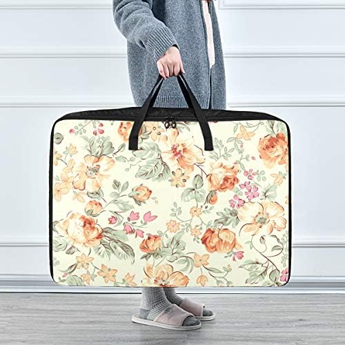 Yatak altı Büyük Kapasiteli saklama çantası-Kelebek Çiçekler Yorgan Giyim Organizatör Dekorasyon Su Geçirmez Fermuar