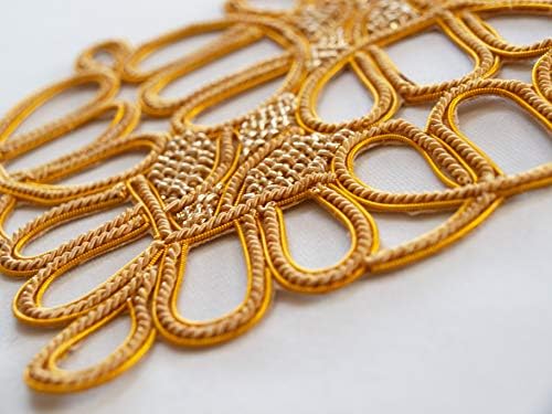 Altın El İşlemeli Külçe Aplike Celtic Knot Altın Yama Dokunan Elmas 7