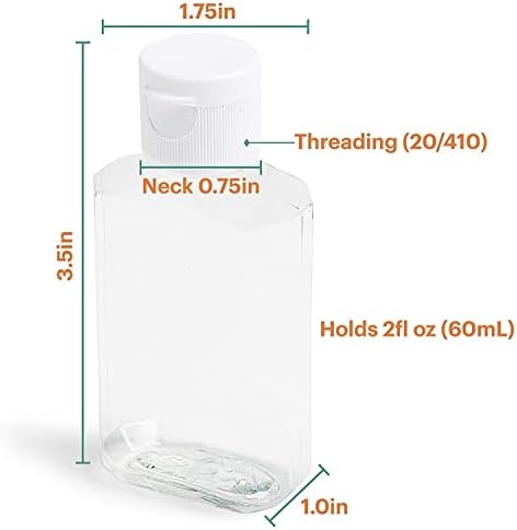 APAK Ürünleri 10-2 oz Kare Şeffaf PET Doldurulabilir El Dezenfektanı şişeleri Nervürlü Beyaz Kapaklı