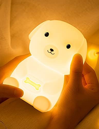 YAVRU WANG LED köpek gece lambası çocuklar için, Silikon yumuşak gece lambası, Oda dekoru, sevimli kreş ışığı, taşınabilir,