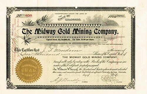 Midway Altın Madenciliği A. Ş. - Stok Sertifikası