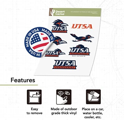Texas Üniversitesi San Antonio Etiket UTSA Roadrunners Çıkartmalar Vinil Çıkartmaları Dizüstü Su Şişesi Araba Karalama