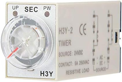Hilitand h3y - 2 Gecikme Zamanlayıcısı Açma Zaman Rölesi İşaretçi Kontrolü Gecikme Zamanlayıcısı 8-Pin 24Vdc 1/3/6/10/30/60S((6S))