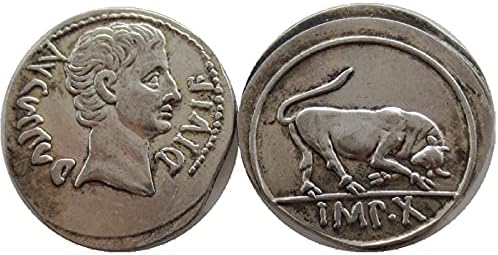 Çoğaltma hatıra parası Gümüş Kaplama Sikke Antik Roma Sikke Yabancı Çoğaltma hatıra parası Amatör Koleksiyonu seramik