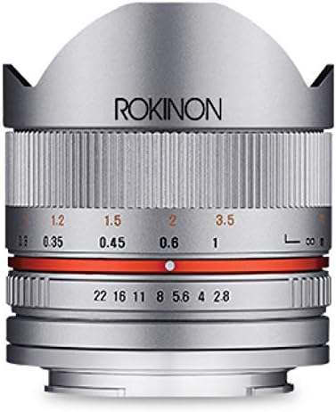 Rokinon RK8MS-FX 8mm F2.8 Serisi 2 Balıkgözü Sabit Lens Fujifilm X-Mount Kameralar, Gümüş