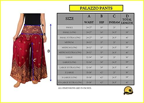 Lannaclothesdesign Palazzo Pantolon Kadınlar için Geniş Bacak Boho Harem Yoga Pantolon Sml XL Boyutları