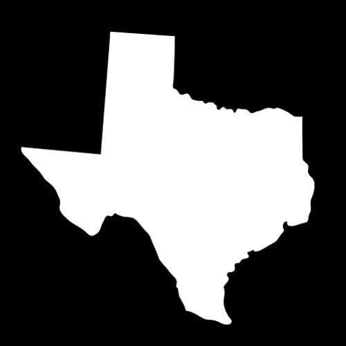Texas State Siluet 6 vinil yapışkan Araba Çıkartması (6 Siyah)