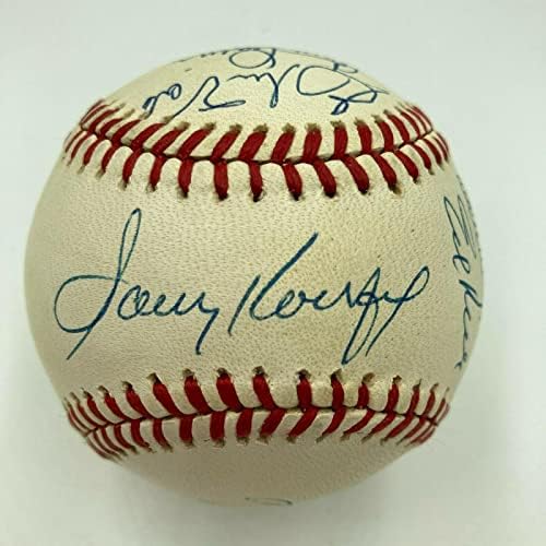 1956 Brooklyn Dodgers Champs Takımı Beyzbol İmzaladı Sandy Koufax Don Drysdale PSA İmzalı Beyzbol Topları