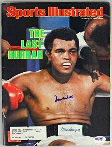 Muhammed Ali Boks İmzalı Sports Illustrated 1980 PSA / DNA I91758-İmzalı Boks Dergileri