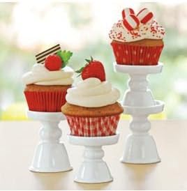 Porselen Cupcake / Mini İkramlık Ayaklı Standlar-4'lü Set
