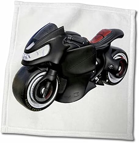 3dRose Boehm Grafik Motosiklet - Siyah Bir Spor Motosiklet - Havlular (twl-282275-3)