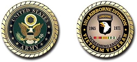 101. Hava İndirme Bölümü Vietnam Veteran Challenge Coin-Resmi Lisanslı