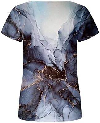 Kadın T Shirt Çiçek Grafik Gevşek Fit Gömlek Tops Kısa Kollu V Kare Boyun Spandex Salonu Sonbahar Yaz T Gömlek VL