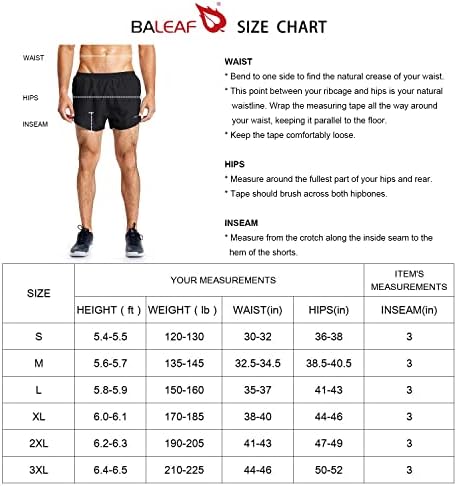 BALEAF erkek 3 Koşu Şort Spor Hızlı Kuru Atletik Egzersiz Cep Hafif Kısa