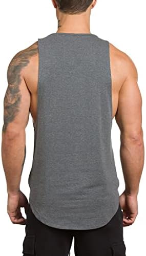 ZUEVI Kas Tankı Üstleri Erkekler için Kesim Açık Taraflı Vücut Geliştirme Yelek Spor Salonu Egzersiz Stringer T-Shirt